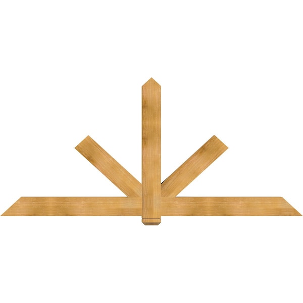 Ekena Millwork Kennewick Rough Sawn Timber Gable Bracket, Western Red Cedar, 96"W x 44"H x 4"D x 6"F, 11/12 Pitch GBW096X44X0406KEN00RWR - main